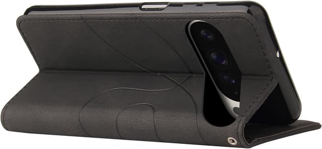 Detalle 2 de CXTCASE Handyhülle für Google Pixel 10 Pro XL – Klapphülle mit Kartenfächern und Kickstand, Schwarz