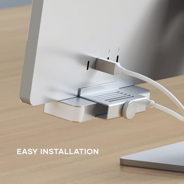 Detalle de Satechi Hub USB-C con morsetto per iMac (solo compatibile con iMac 2019/2017 e iMac Pro) – 3x USB-A 3.0 + Micro/SD