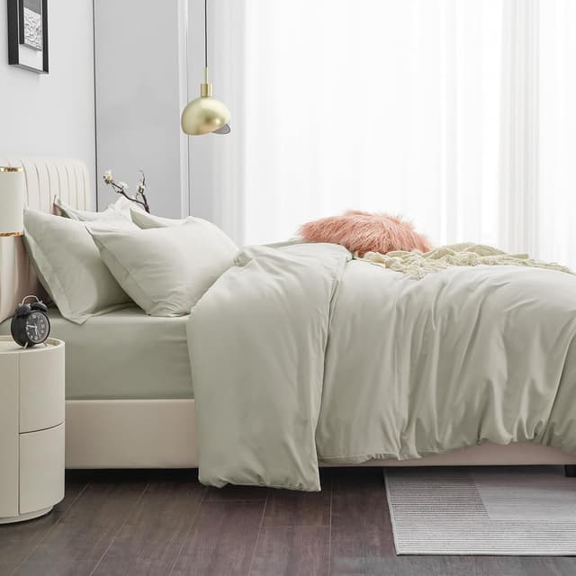 Thumbnail 3 de Aisbo King Size Duvet Cover Set Beige