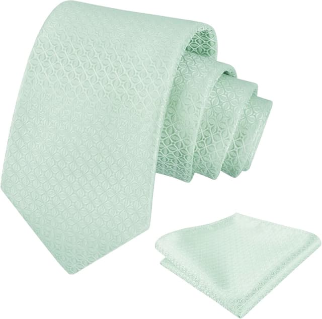 Detalle de Alizeal Mens Tie Set with Hanky, 8 x 150cm