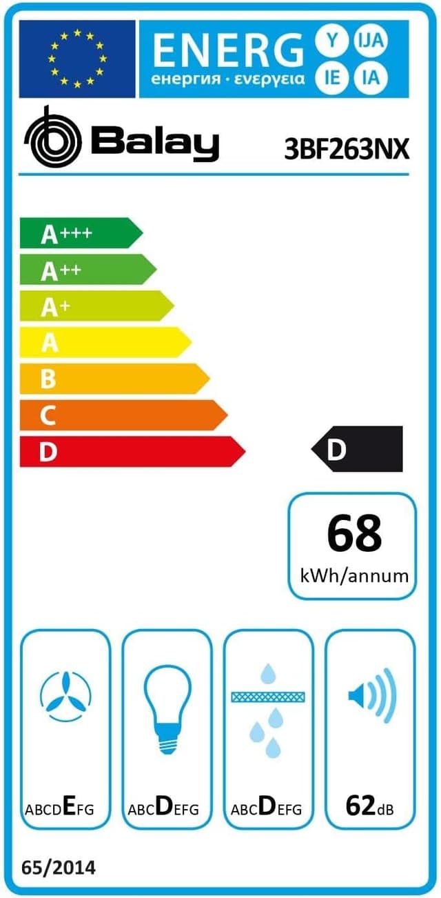 Thumbnail 6 de Balay 3BF263NX Campana Extractora Integrable 53cm Gris Metalizado