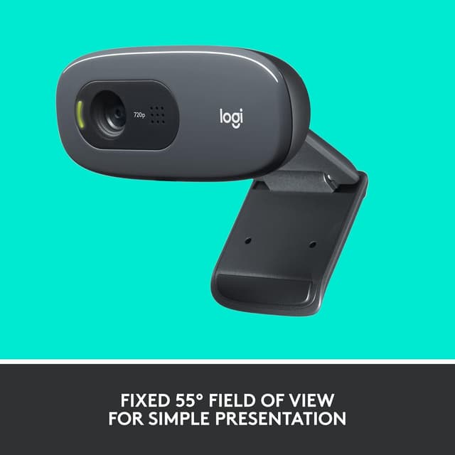 Detalle de Logitech C270 HD Webcam and Logitech H390 USB Headset bundle (Black)