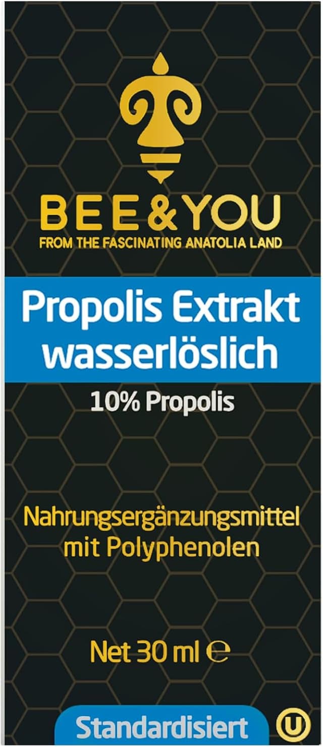 Detalle de BEE&YOU Propolis Tinktur Tropfen 10% (30 ml), alkoholfrei & wasserlöslich