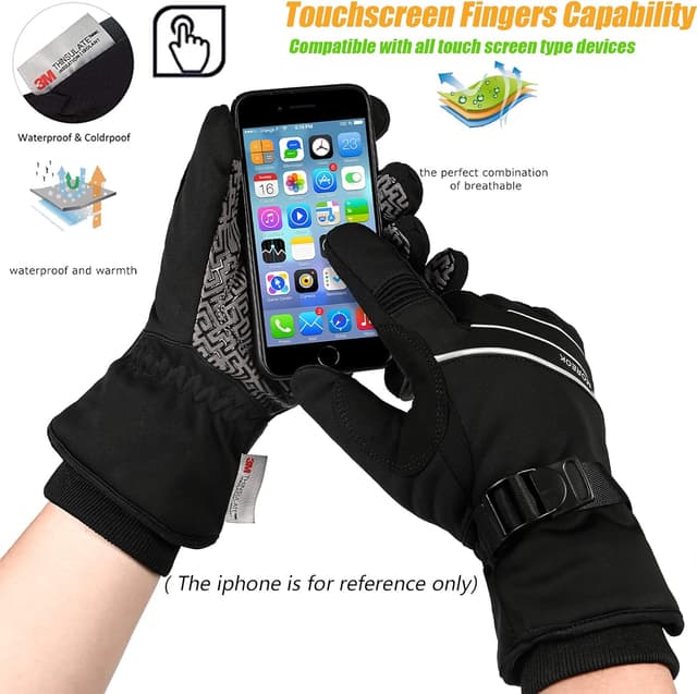 Thumbnail 3 de BIKINGMOREOK Winterhandschuhe 3M Thinsulate, wasserdicht, −30°C