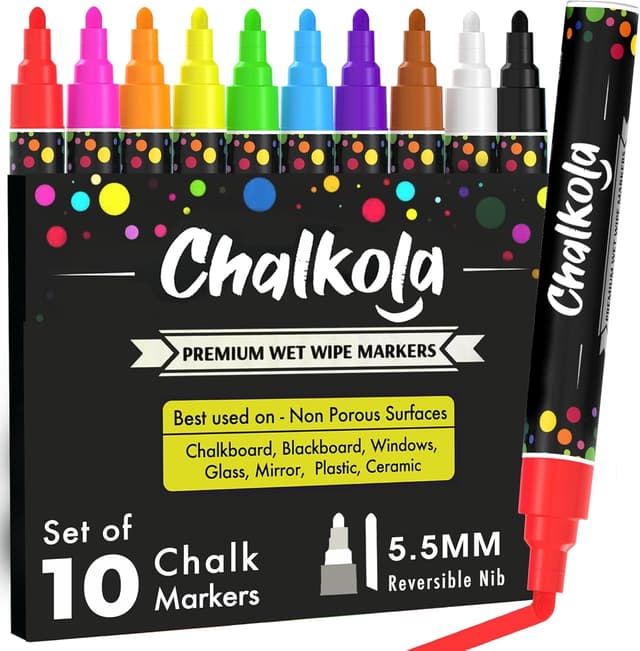 Imagen de Chalkola Set 10 Feutre Craie Liquide 6mm en OfertitasTOP