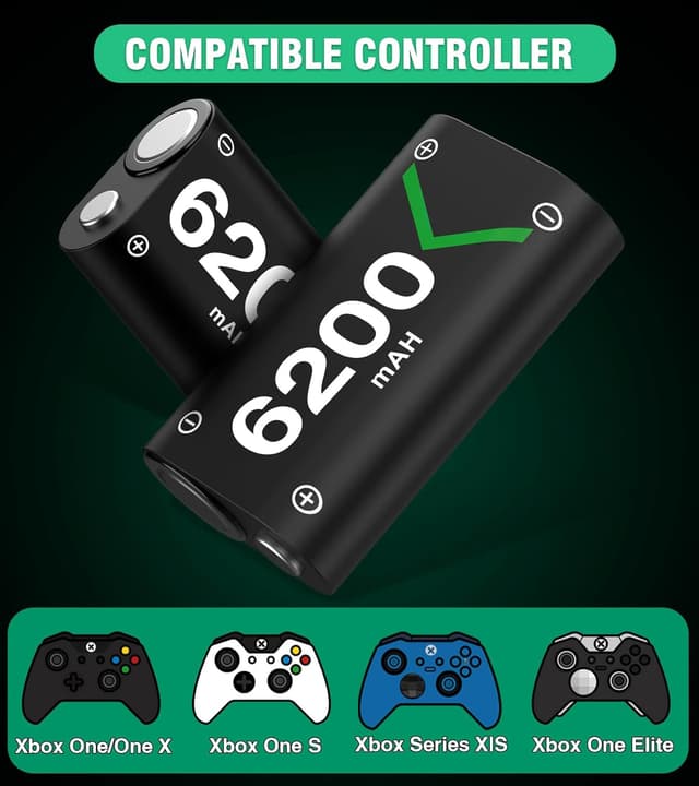 Detalle 1 de Xbox Controller Rechargeable Battery Pack with Dock for Xbox Series X|S