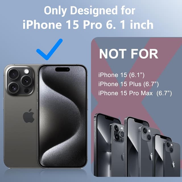 Thumbnail 6 de Red2Fire Waterproof iPhone 15 Pro Case (6.1") with Built-in Screen & Camera Protection, MagSafe-Compatible (IP68) — Black/Clear