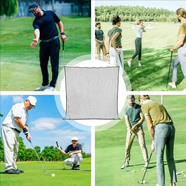 Detalle 2 de Golfnetz 3 x 3 m mit quadratischen Maschen (3 x 3 cm), Ballfangnetz-HDPE – für Garten, Halle und draußen