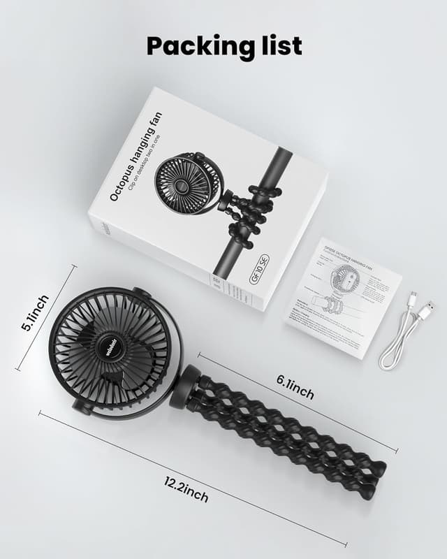 Thumbnail 6 de Portable Pram Fan 5200 mAh Rechargeable