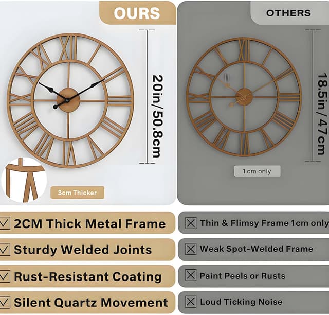 Thumbnail 4 de GUDEMAY Horloge Murale 50 cm