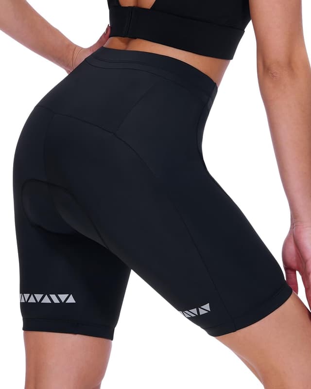Detalle de Sportneer Women’s Padded Cycling Shorts with 4D Seat Pad & Anti-Slip Silicone Bands