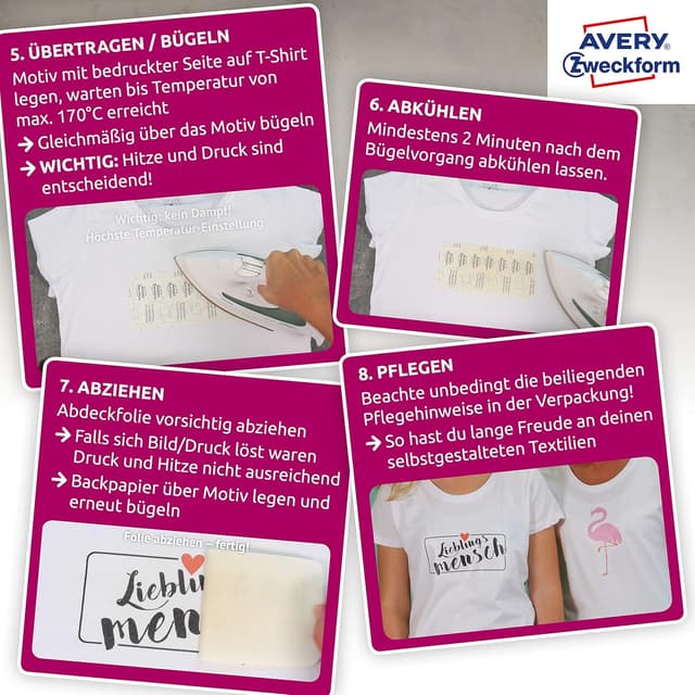 Detalle 2 de AVERY Zweckform Lot de 20 films transfert A4