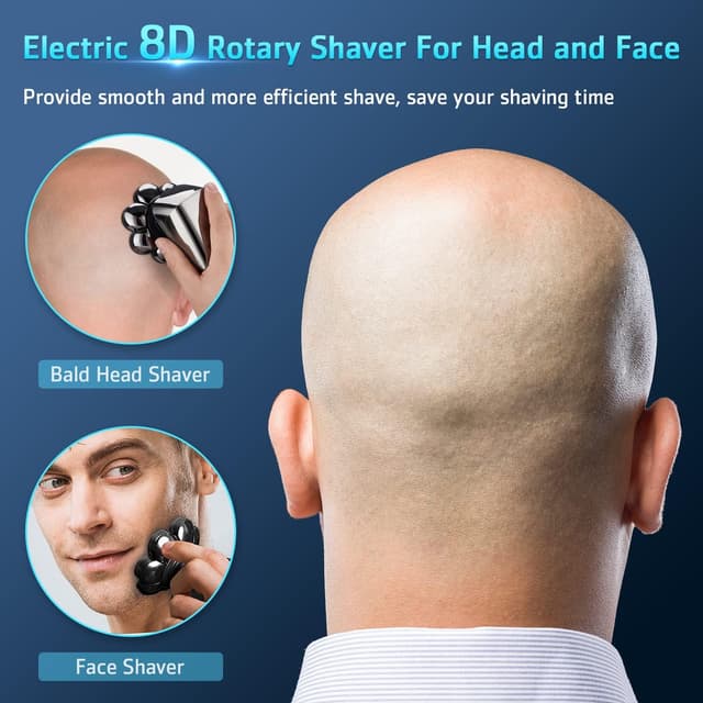 Detalle 2 de Electric 8D Head Shaver 6-in-1, Waterproof