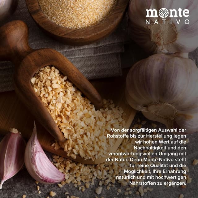 Detalle de Knoblauch Granulat Monte Nativo (500 g) – aromatisches Knoblauchpulver zum Kochen & Würzen