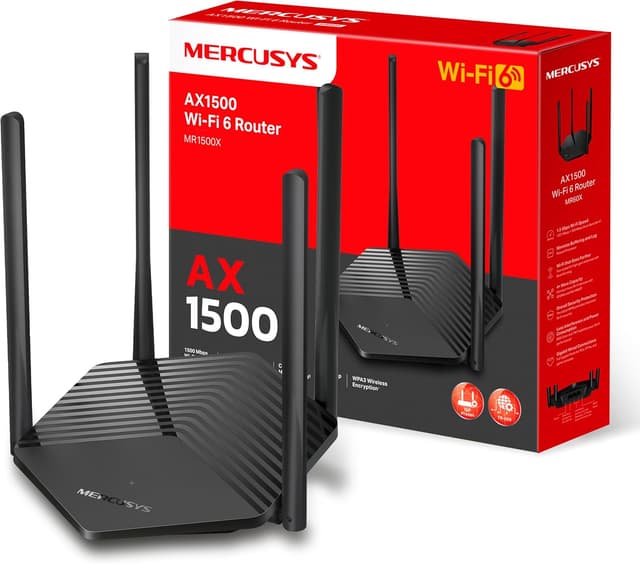 Detalle de MERCUSYS MR1500X Router Wi‑Fi 6 AX1500 1,5 Gbps