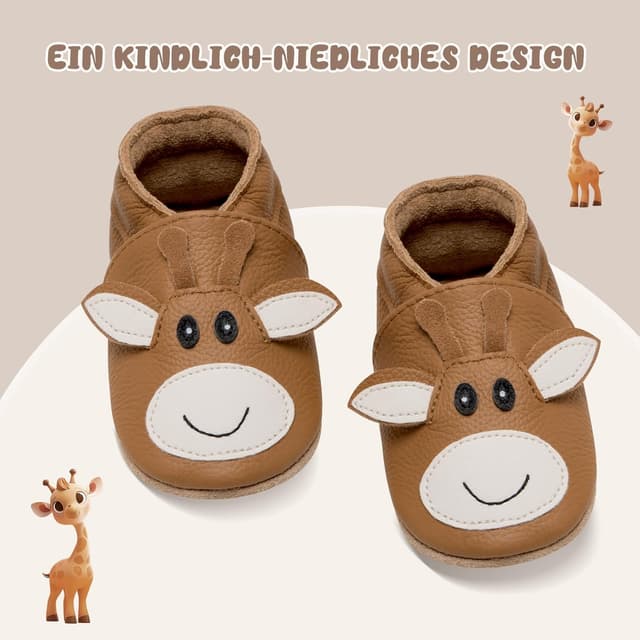 Thumbnail 3 de IceUnicorn Krabbelschuhe Leder Baby Lauflernschuhe