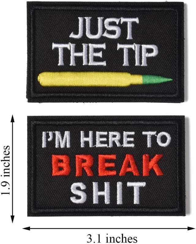 Detalle de AXEN 20-Piece Tactical Morale Embroidery Patch set with hook & loop backing