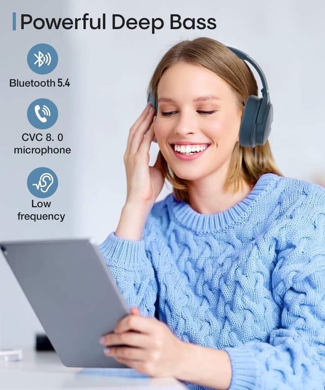 Detalle de INFURTURE H1 Wireless ANC headphones with 90H