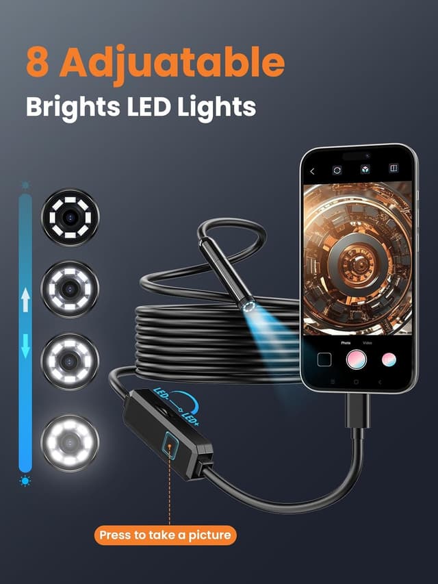 Detalle de Vorth Endoscope 1920P HD borescope 5M