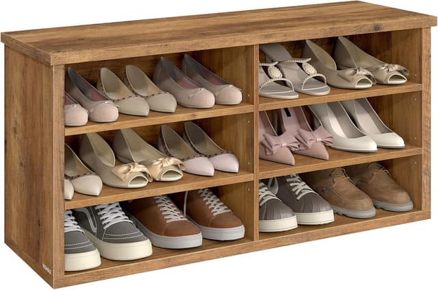 Detalle de VASAGLE Panca Scarpiera con 6 scomparti