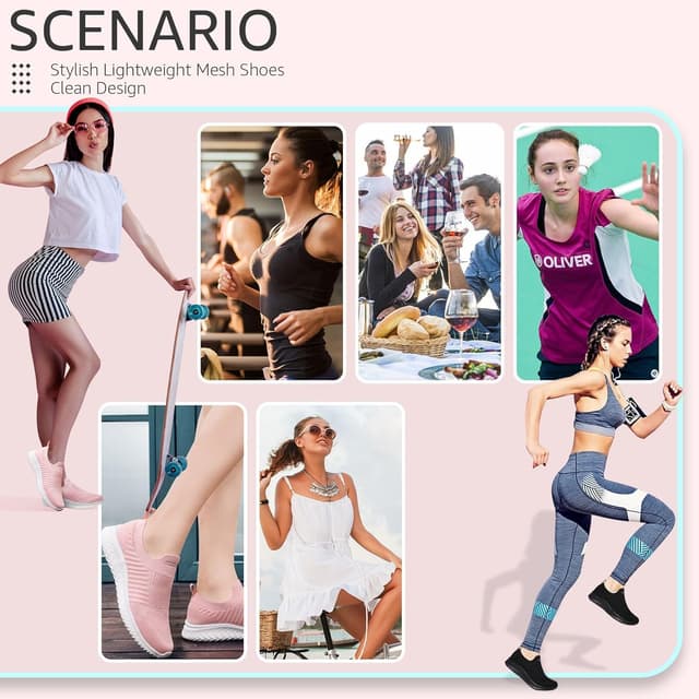 Thumbnail 6 de Sneakers femme slip-on respirantes légères (basket) à enfiler