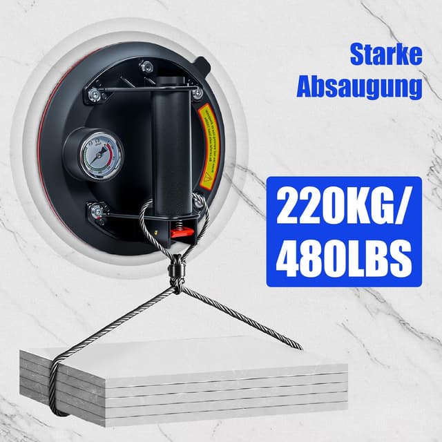 Thumbnail 2 de Saugheber Glassauger 220KG mit Manometer