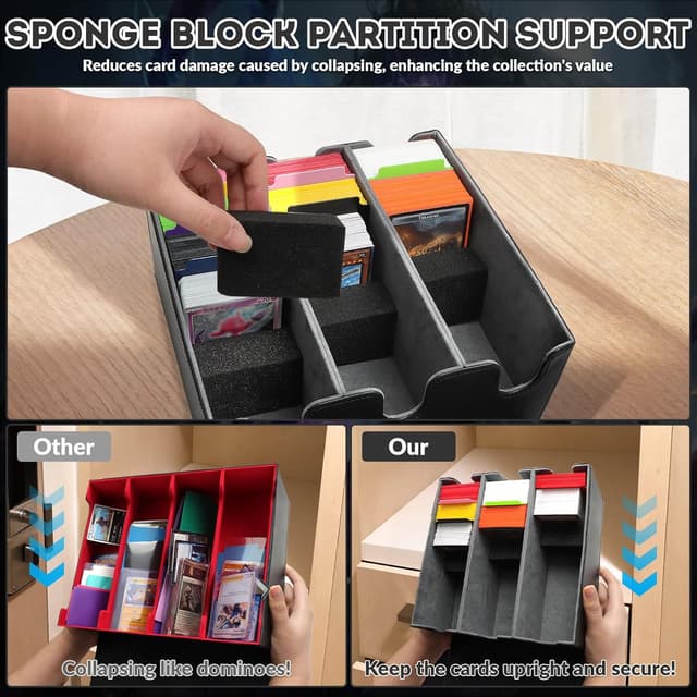 Thumbnail 4 de REAQUE Caja magnética 2100+ tarjetas 🃏 Azul/Gris