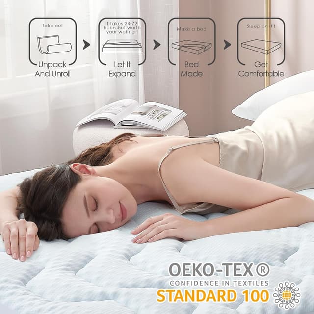 Thumbnail 6 de EHEYCIGA Topper memory foam 160x200, spessore 3 cm