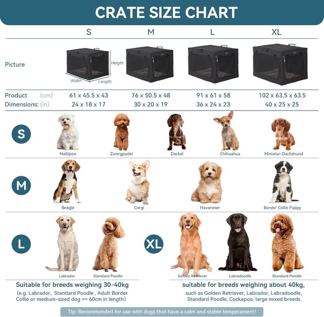 Detalle de Petsfit Hundebox faltbar für große Hunde