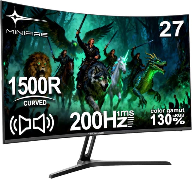 Detalle de Minifire MFG27C1 27" Curved Gaming-Monitor, 200 Hz