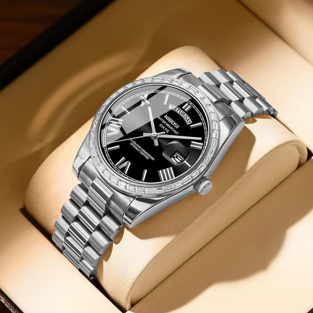 Detalle de NIBOSI Men’s analogue quartz watch 39 mm