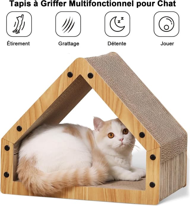 Thumbnail 2 de FUKUMARU Griffoir pour Chat 42 cm Maison đ±