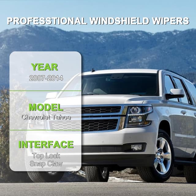 Detalle de PARRATI Windshield Wipers for 2007-2014 Chevrolet Tahoe (Front 22"+22", Rear 12") – OEM Replacement Set of 3