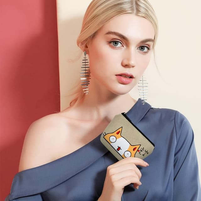 Thumbnail 6 de Porte monnaie mini en toile 12 x 9 cm