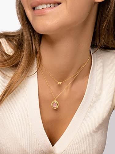 Detalle de SINGULARU Single Letter Collar letra S en plata 925 ✨💍