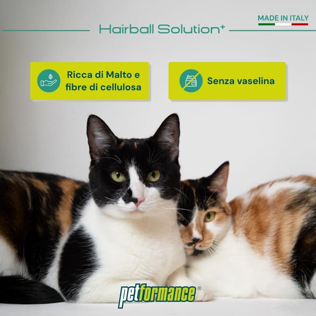 Detalle de PETFORMANCE Hairball Solution+ pasta orale per gatti contro i boli di pelo con funzione prebiotica (50 g)