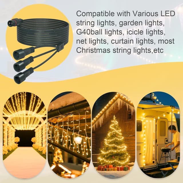 Detalle de Christmas lights 10M splitter cable