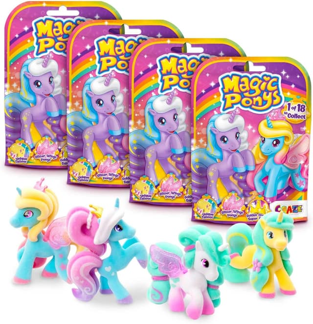 Detalle de CRAZE Magic PONYS Set 4 Ponys con Accesorios