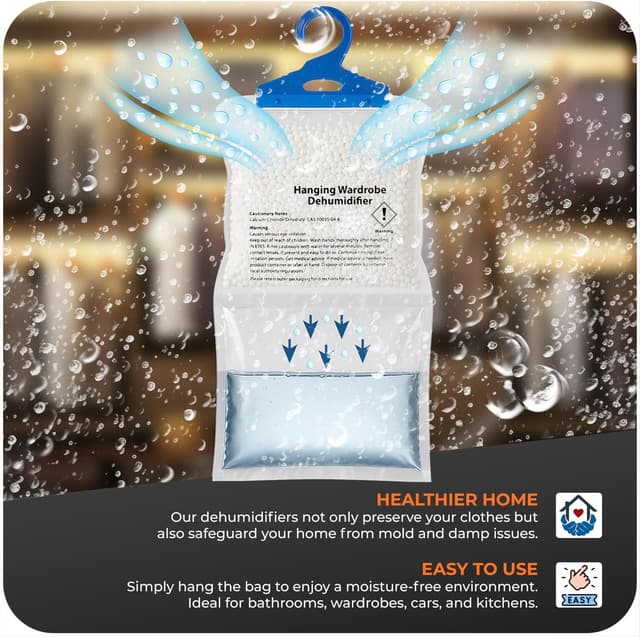 Thumbnail 3 de Roe Tenpo Wardrobe Dehumidifier Bags 12 Pack