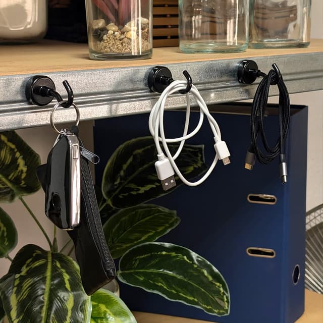 Detalle de Crochets magnétiques en néodyme com-four® (5 pièces) avec force annoncée jusqu’à 5 kg