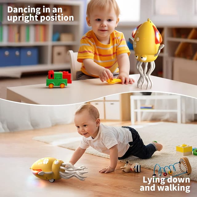 Detalle de Giocattolo interattivo a forma di polpo danzante con LED, musica e sensori a infrarossi