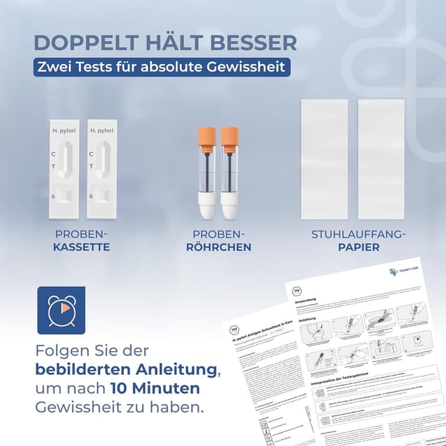 Detalle de Helicobacter Pylori Schnelltest 2er-Set