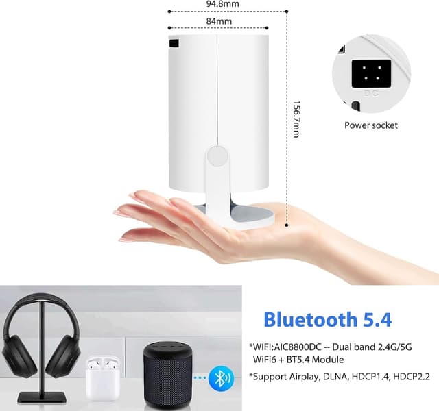 Detalle 2 de DCHAV Portable Mini Wireless Projector HY300 Pro