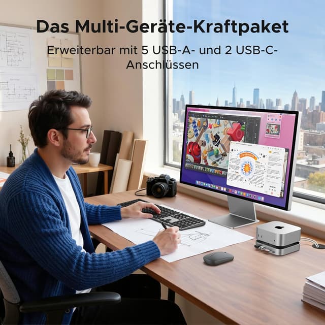 Thumbnail 4 de UGREEN Mac Mini M4 Dock mit NVMe‑SSD‑Gehäuse
