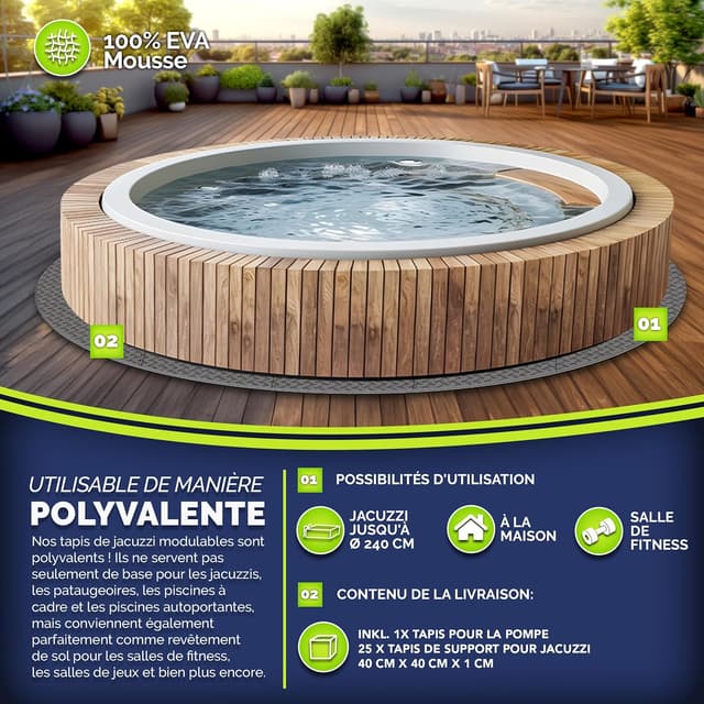 Thumbnail 5 de tillvex® Tapis de Sol Spa Rond 240 cm