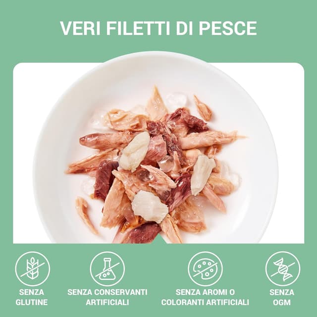 Thumbnail 5 de Schesir Filets de thon avec merlu en gelĂ©e, 12 enveloppes de 70 g đ€