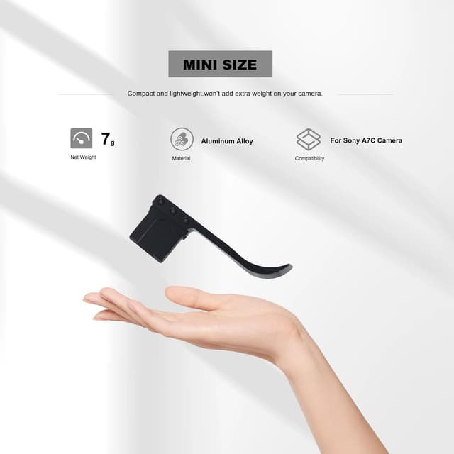 Detalle 2 de Sony A7C Thumb Grip metal thumb rest for camera