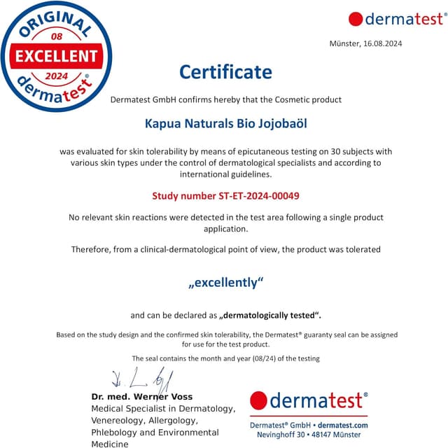 Detalle 2 de Olio di jojoba bio 100 ml: 100% puro, spremuto a freddo e vegano