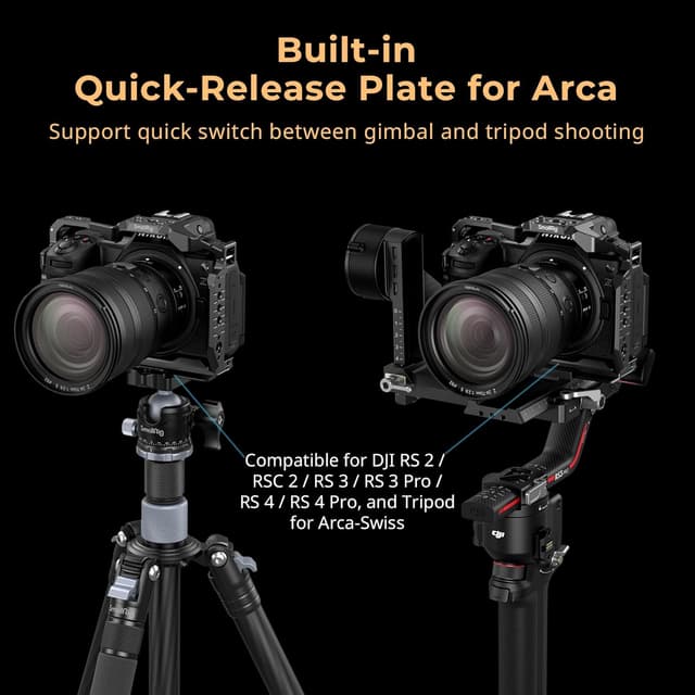 Detalle de SmallRig Cage Z6 III pour Nikon Z6 III (4519) : cage complète anti-torsion avec plaque Arca rapide