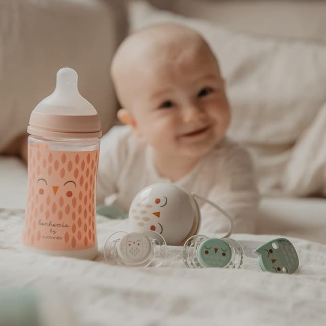 Thumbnail 3 de Suavinex Bonhomia Rosa, Cadena para Chupete, Broche Joya🌸